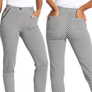 Betabrand Catstooth Straight Leg Chino Pant Size XS NEW Dress Pant